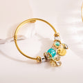 Bracelet en Acier Titane Doré et Acier Inoxydable