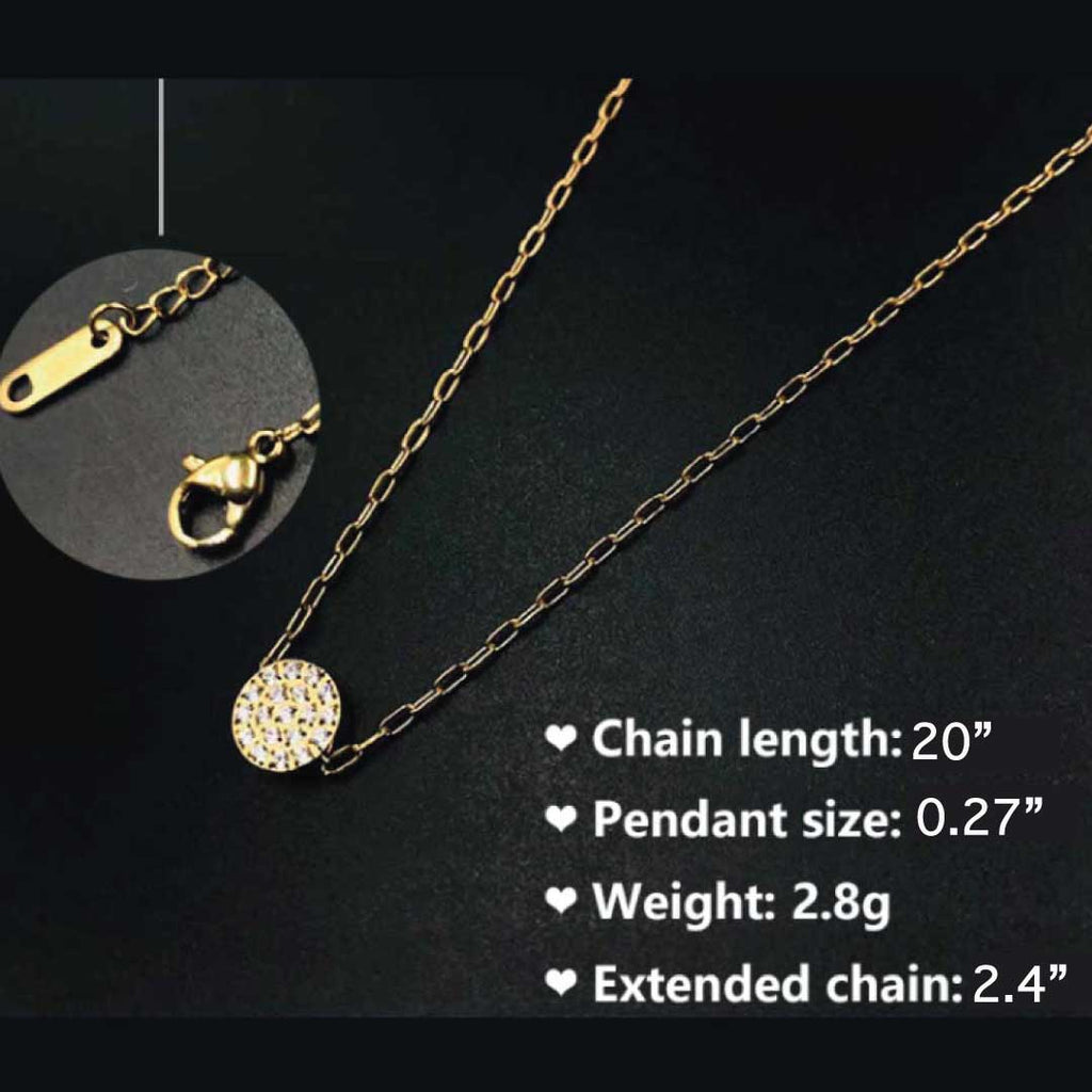 Collier Soleil Acier Inoxydable Doré