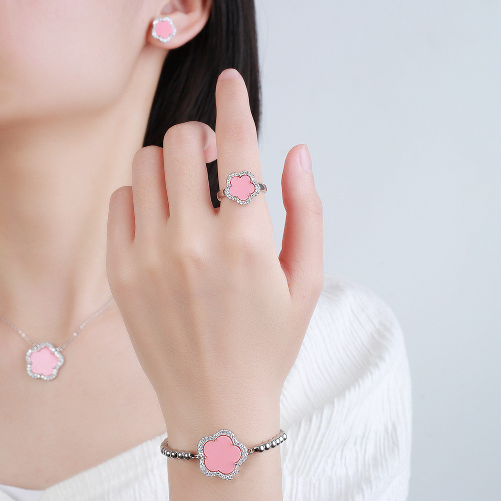 Ensemble de Colliers & Boucles d'oreilles  Fleurs