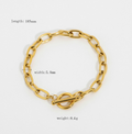 Bracelet en Acier Inoxydable Plaqué Or 18K Ins Fashion