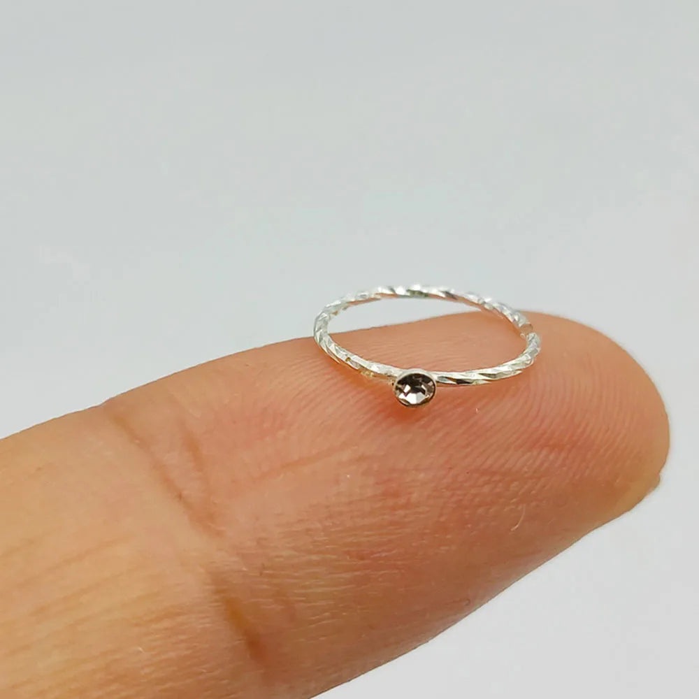 Piercing Nez Argent 925 Zircon – Fin & Discret