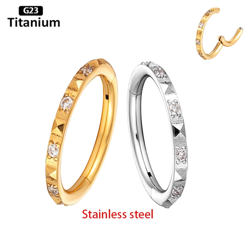 Piercing Nez en Acier Inoxydable 316L avec Zircon
