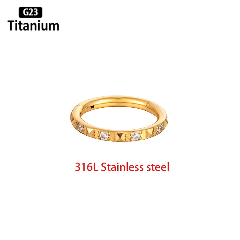 Piercing Nez en Acier Inoxydable 316L avec Zircon