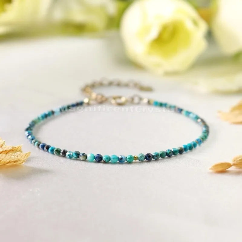 Bracelet Perles Malachite style Bohème