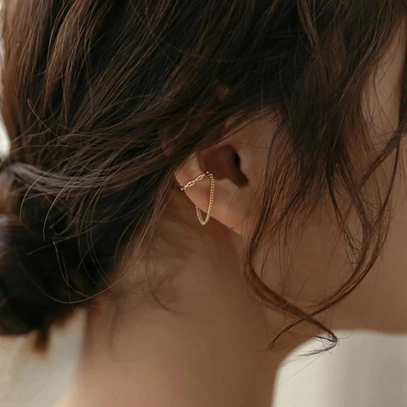 Ear Cuff Sans Perçage – Bijou Minimaliste Doré