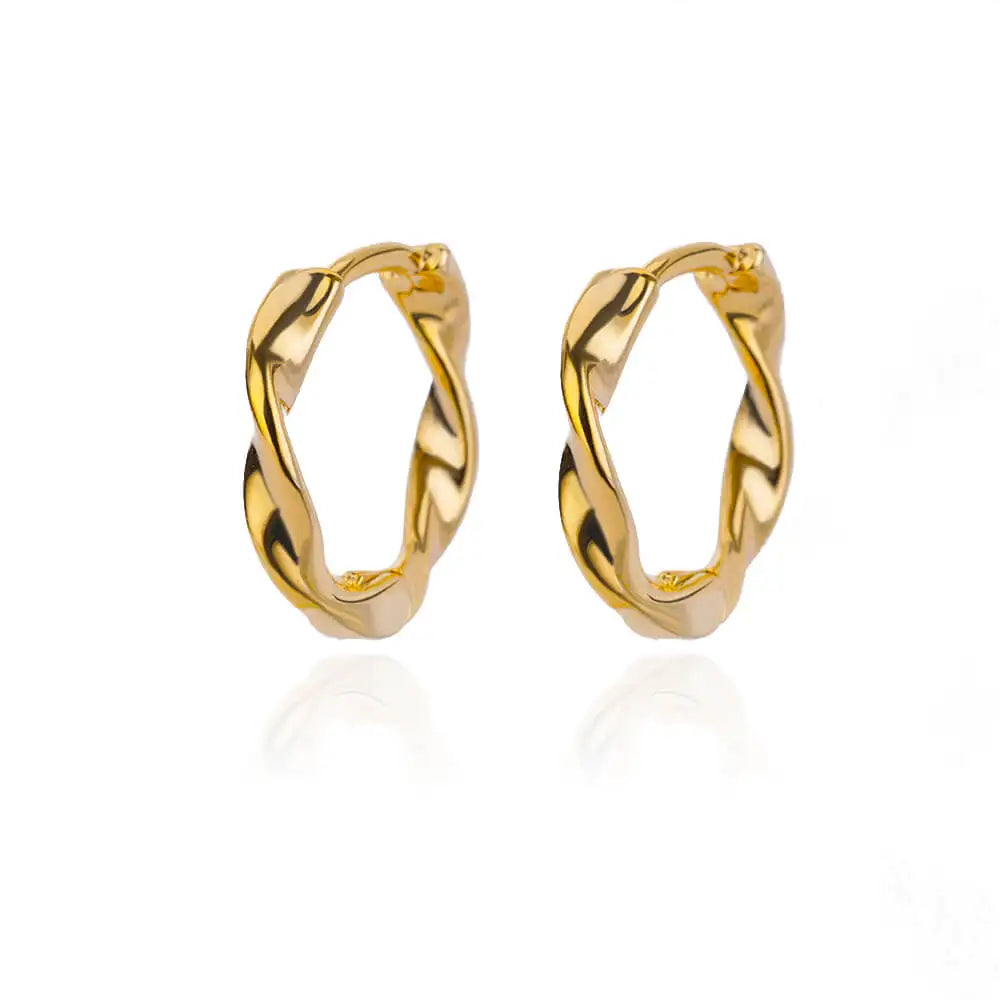 Boucles d'Oreilles Créoles Rondes – Acier Inoxydable Doré & Argenté