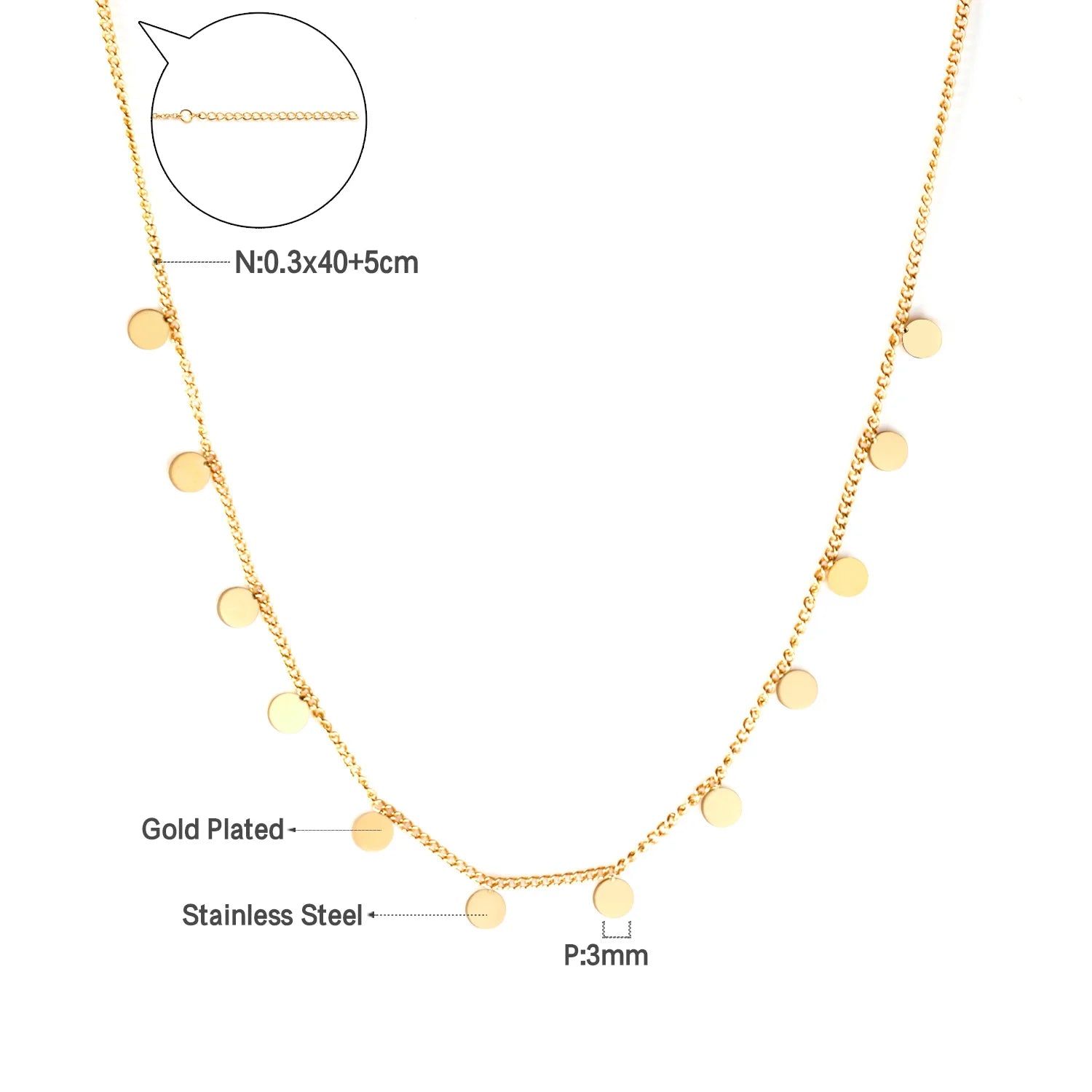 Collier superposé dorées