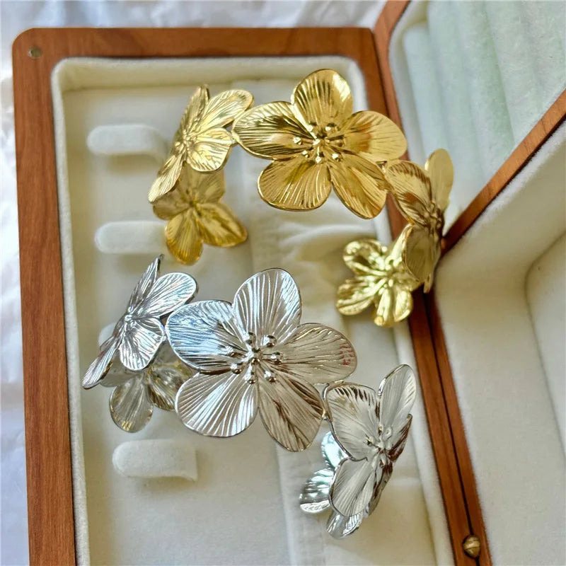 Bracelet Chaine Fleur Ajustable