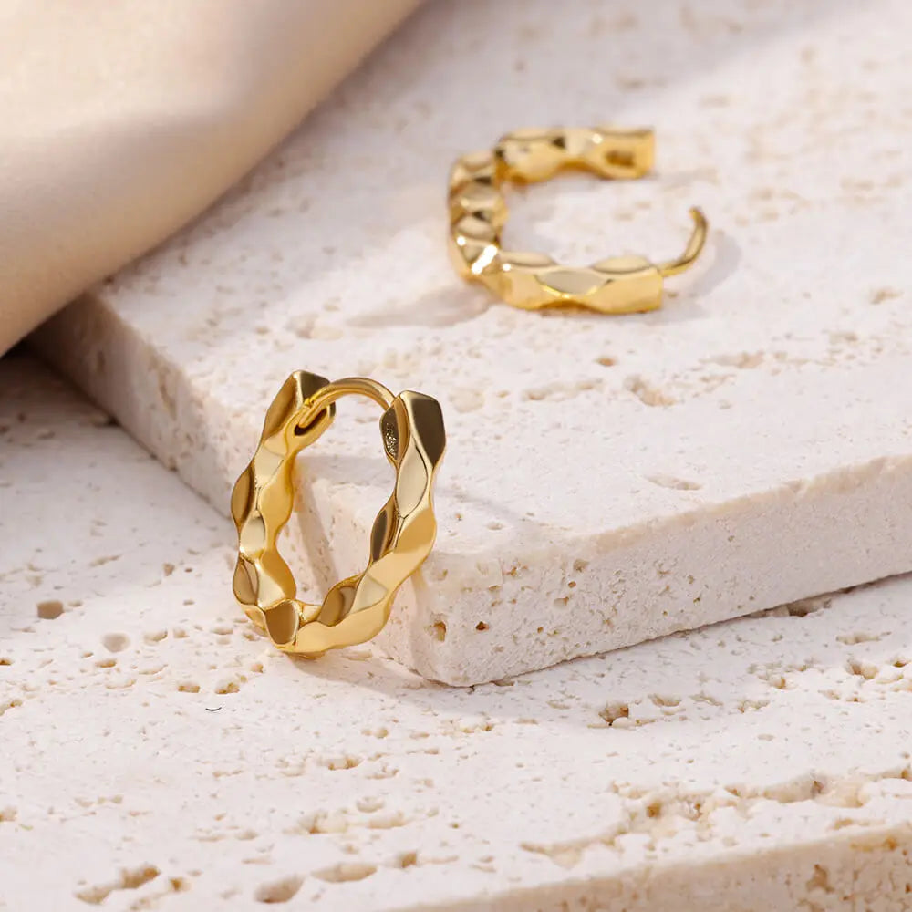Boucles d'Oreilles Créoles Rondes – Acier Inoxydable Doré & Argenté