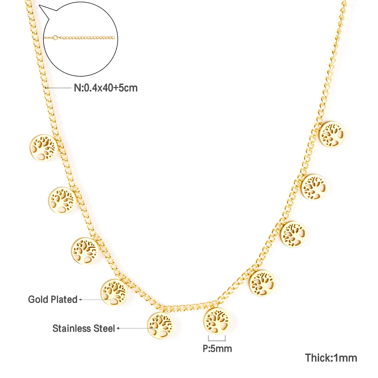 Collier superposé dorées