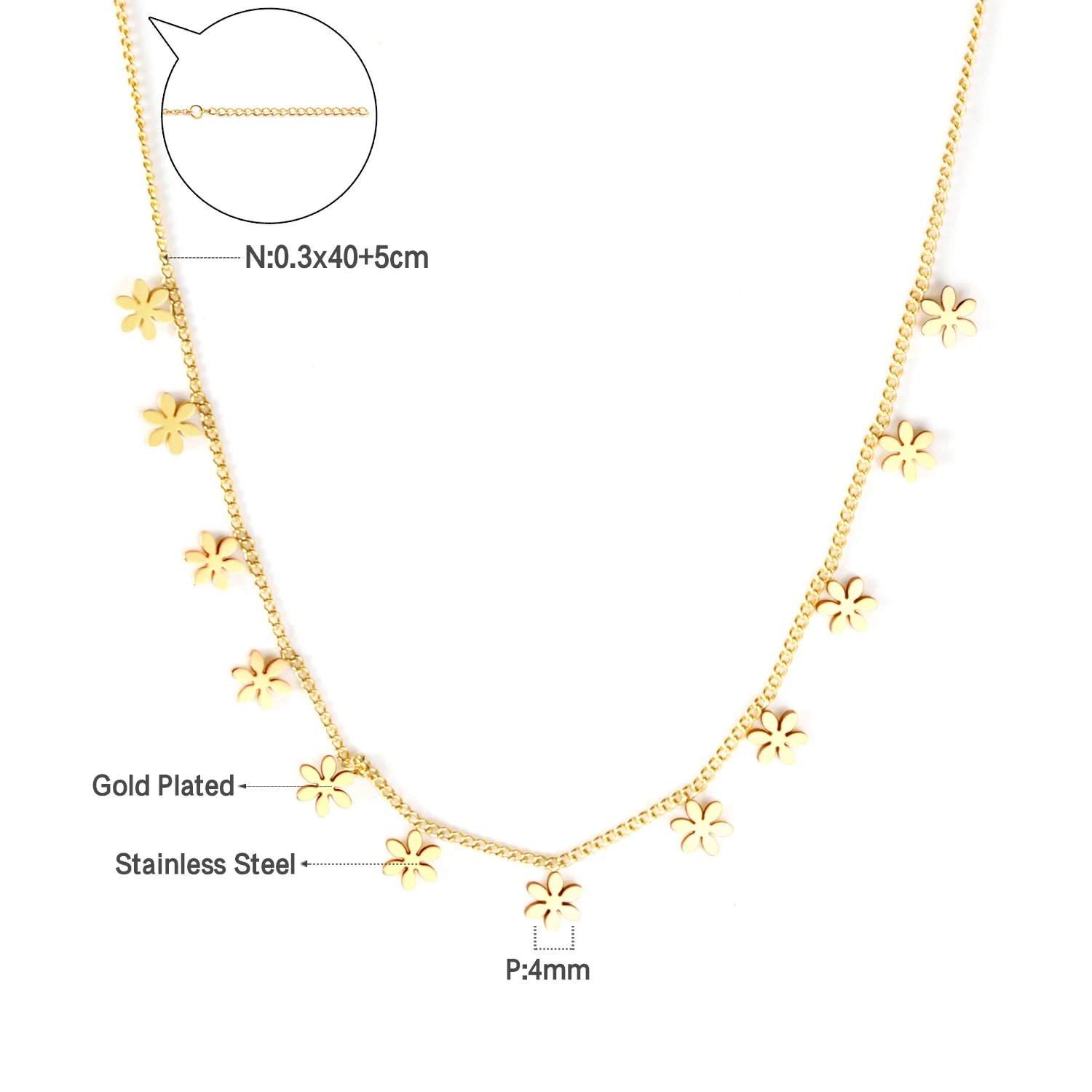 Collier superposé dorées