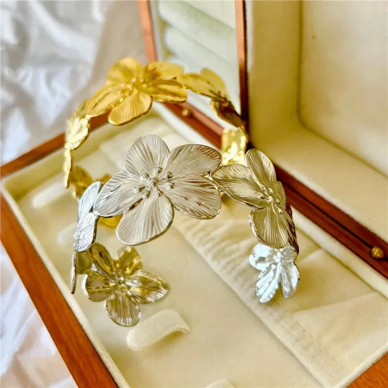 Bracelet Chaine Fleur Ajustable
