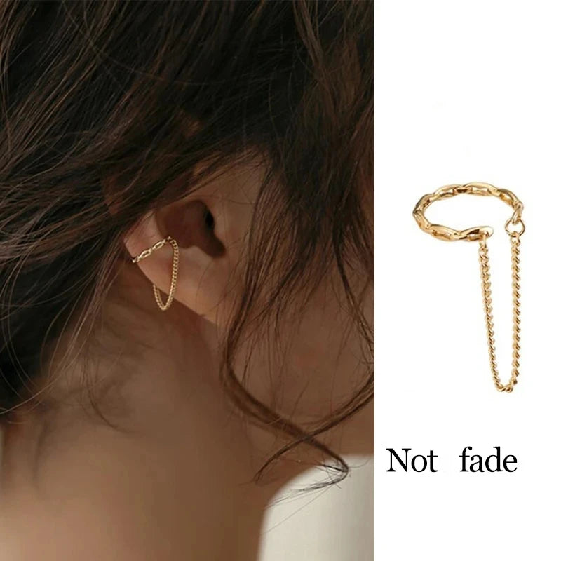 Ear Cuff Sans Perçage – Bijou Minimaliste Doré