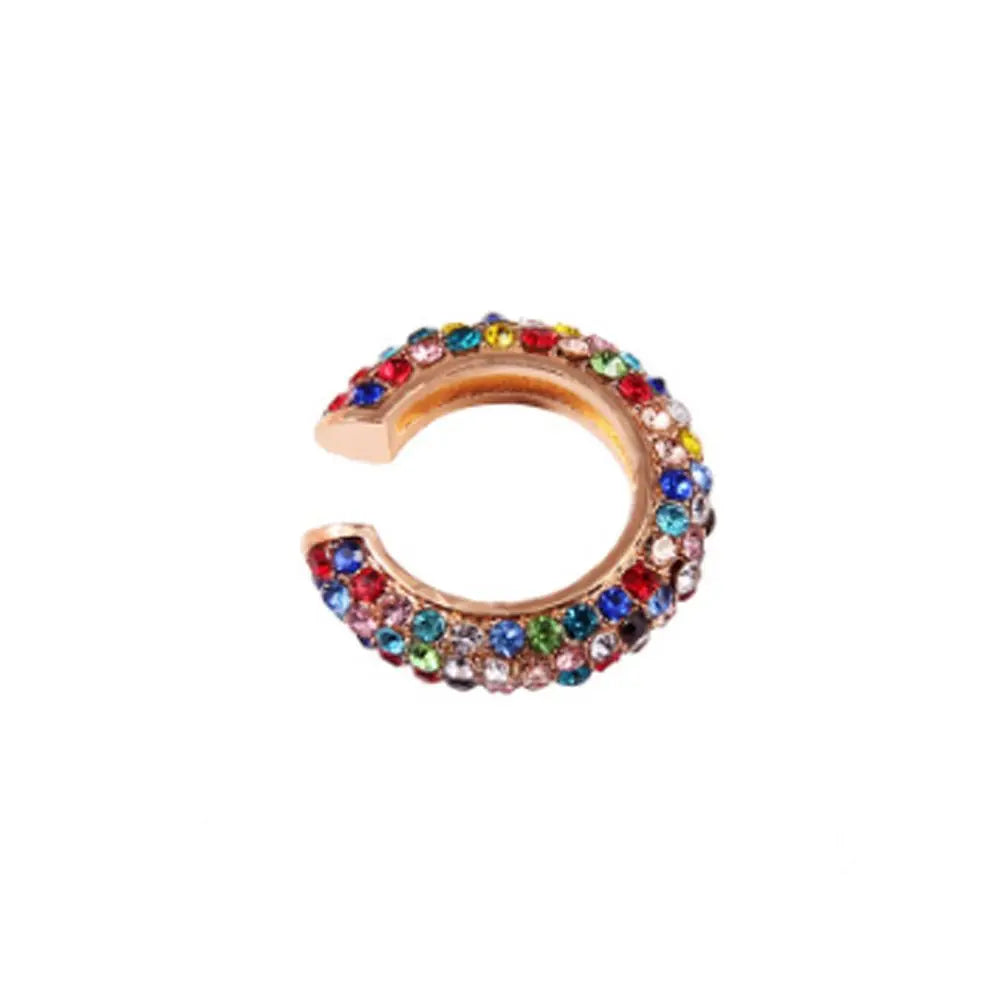 Ear Cuff Strass & Zircone – Bijou d’Oreille Sans Perçage | Doré