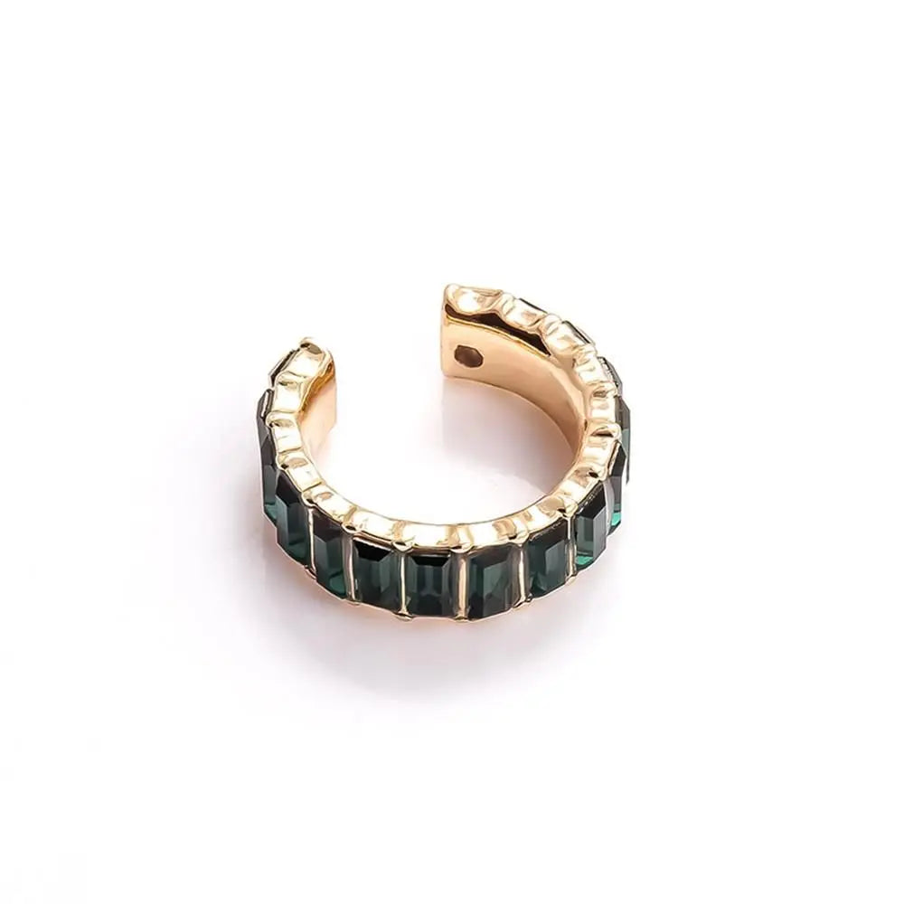 Ear Cuff Strass & Zircone – Bijou d’Oreille Sans Perçage | Doré