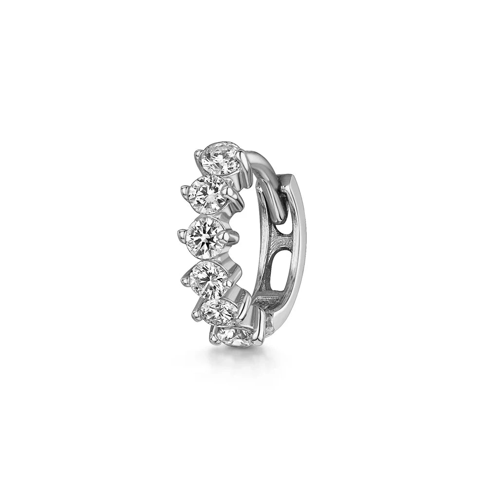 Puce d'Oreille Zircon – Argent 925 Véritable