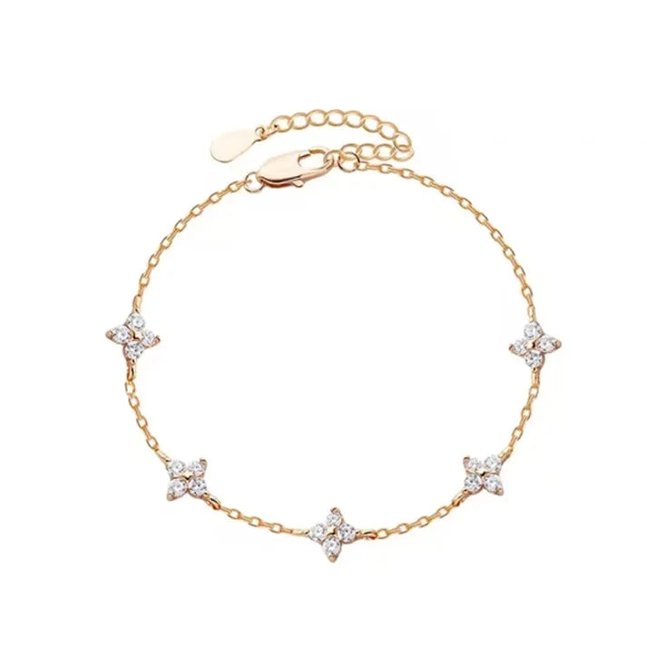 Bracelet Trèfle 4 Feuilles Doré