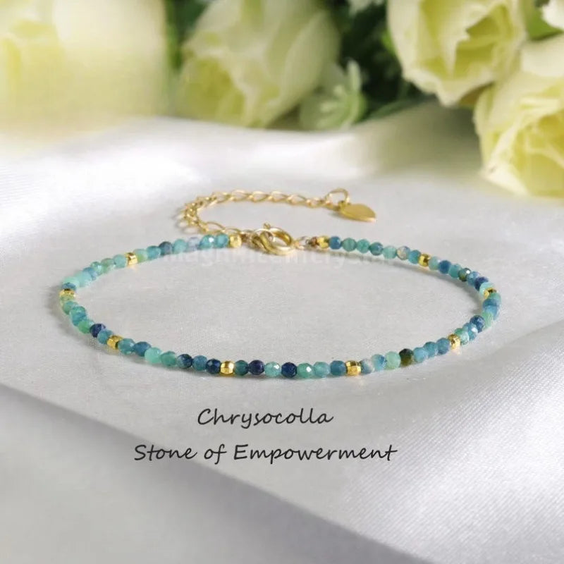 Bracelet Perles Malachite style Bohème