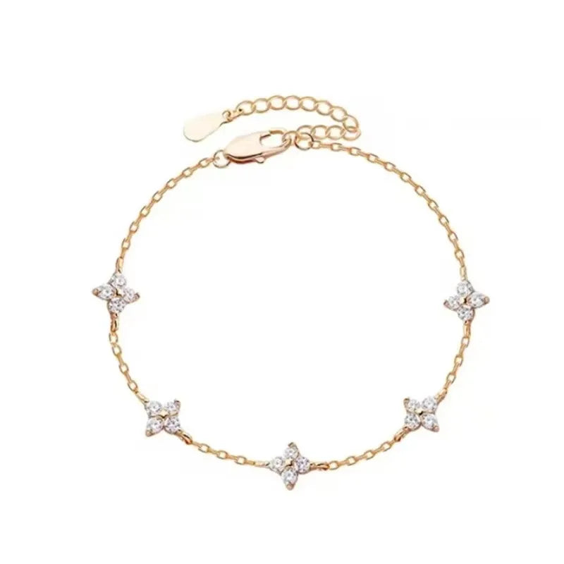 Bracelet Trèfle 4 Feuilles Doré