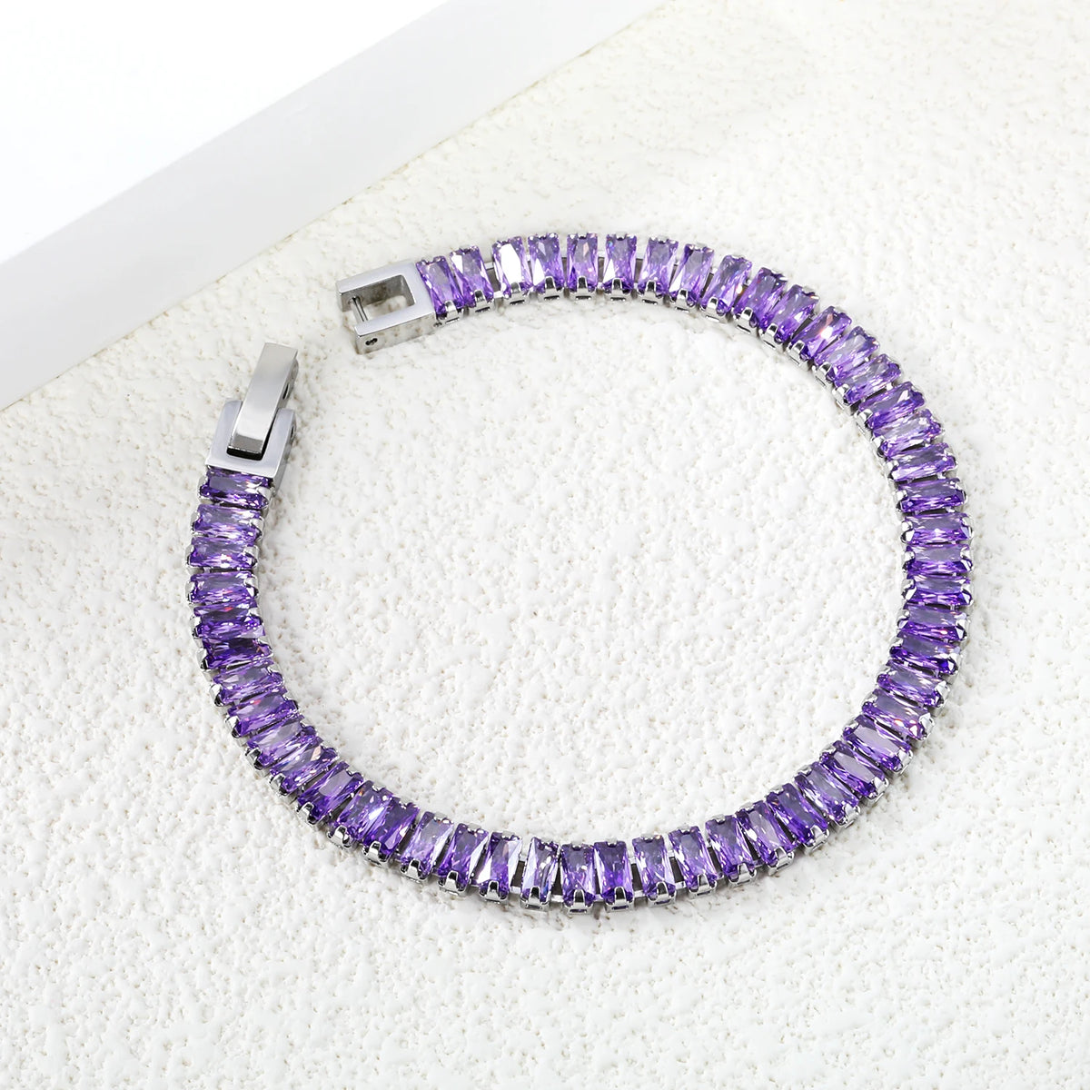 Bracelet Zircon Coloré Plaqué Or – Anti-Ternissement