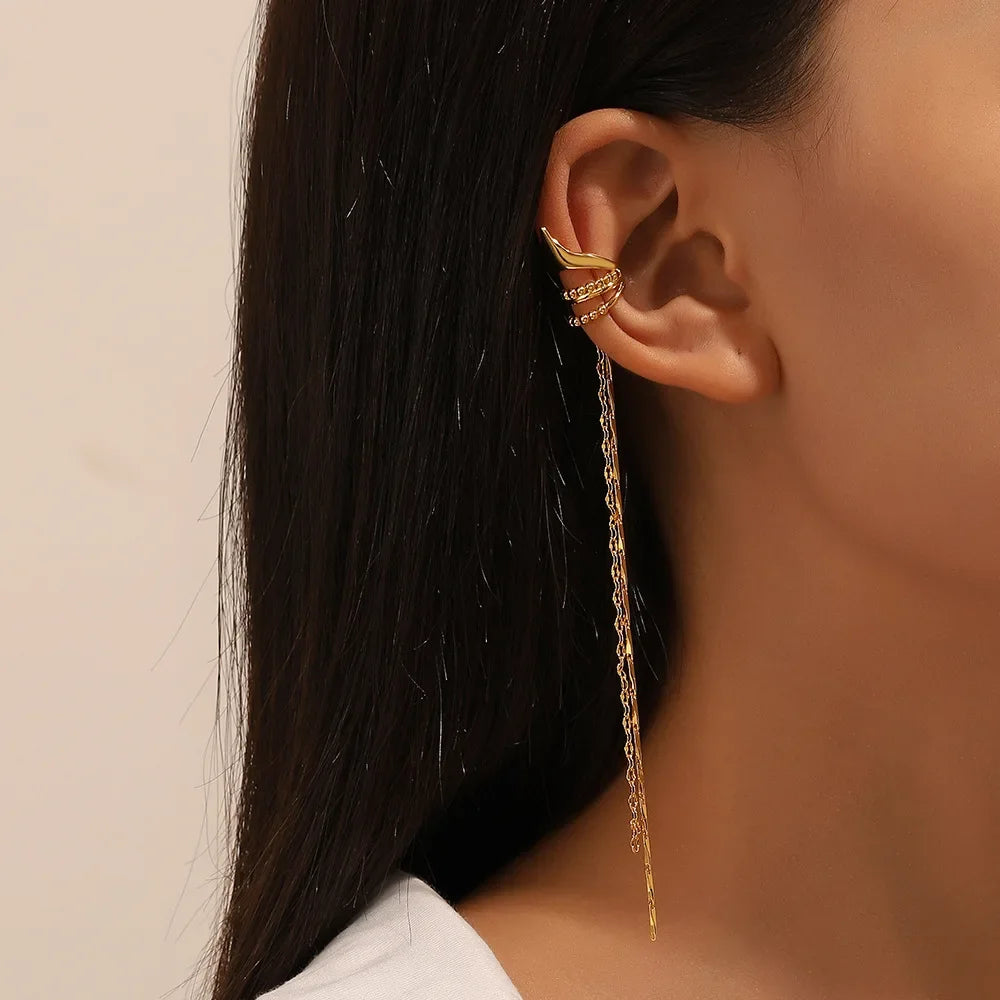 Ear Cuff Sans Piercing – Boucles d'Oreilles Clip Femme