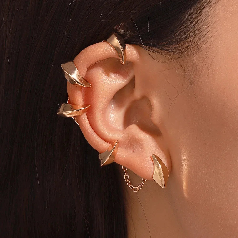 Ear Cuff Sans Piercing – Boucles d'Oreilles Clip Femme