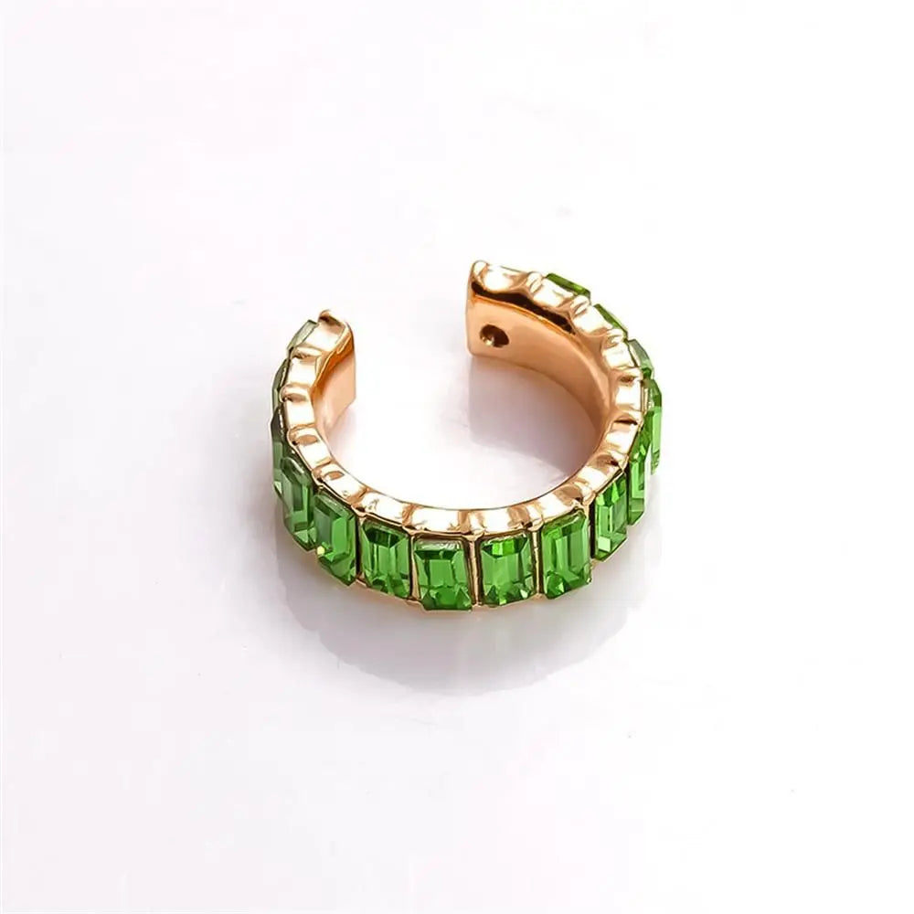 Ear Cuff Strass & Zircone – Bijou d’Oreille Sans Perçage | Doré