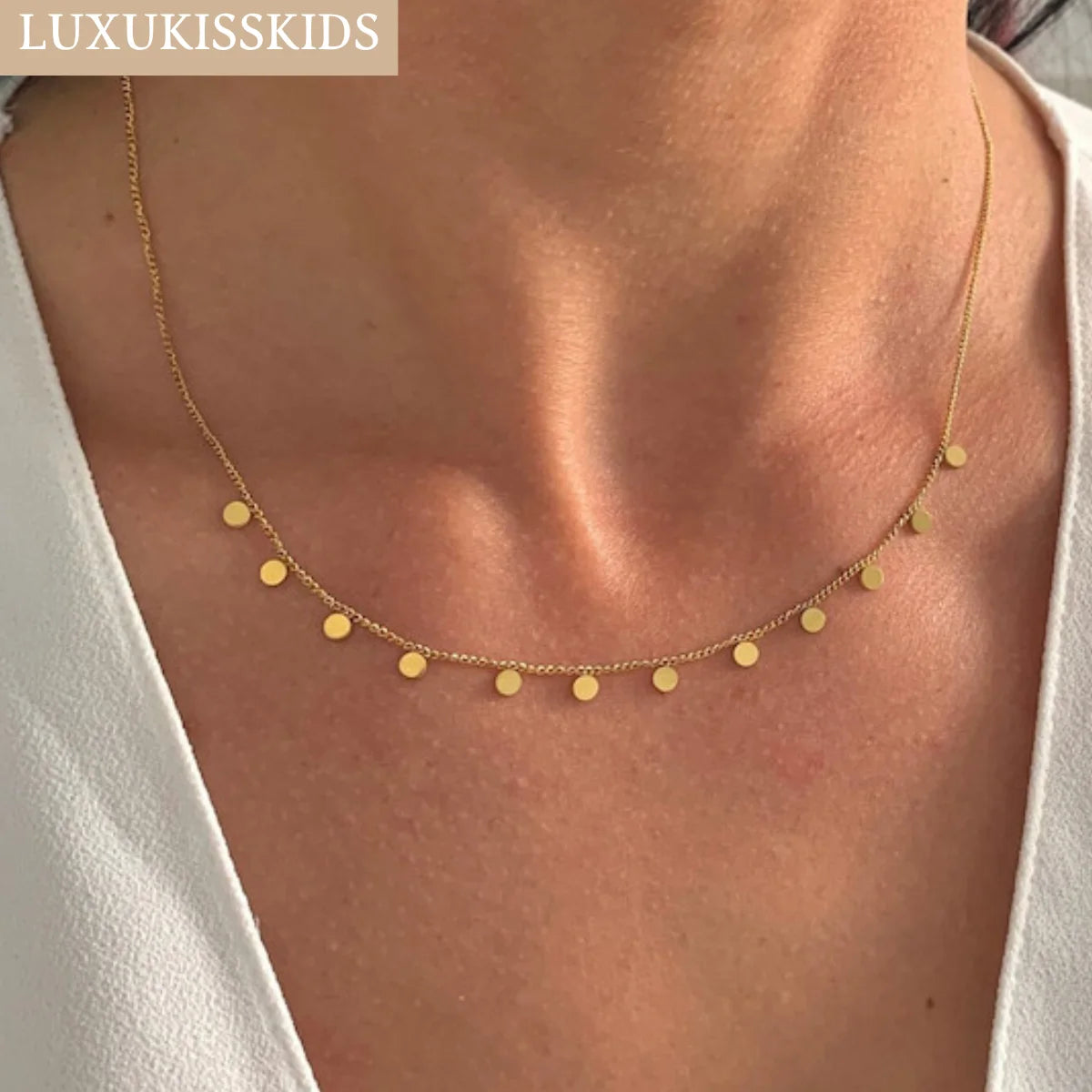 Collier superposé dorées