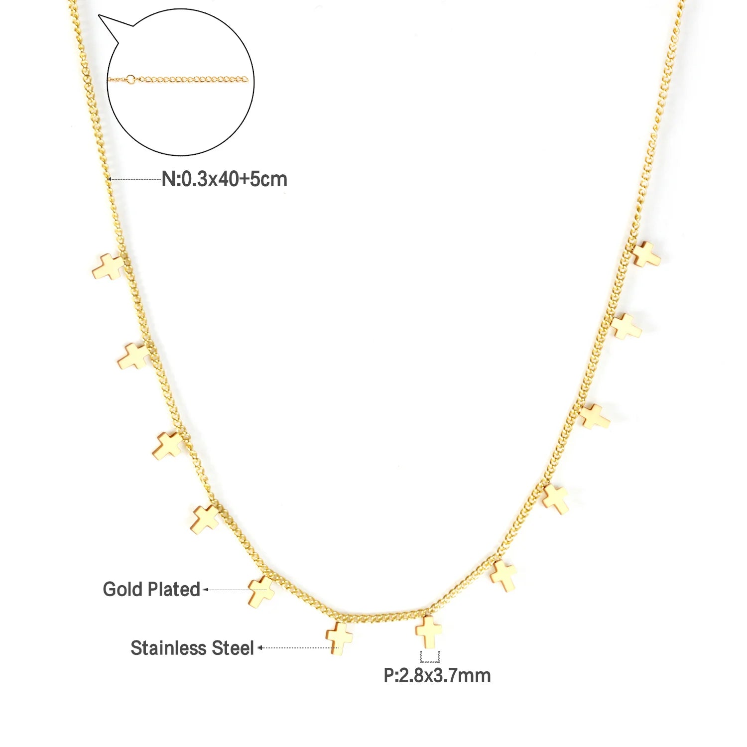 Collier superposé dorées
