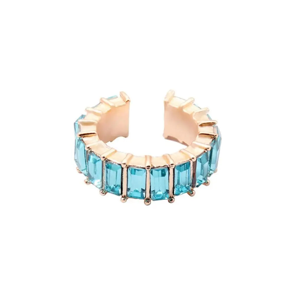 Ear Cuff Strass & Zircone – Bijou d’Oreille Sans Perçage | Doré