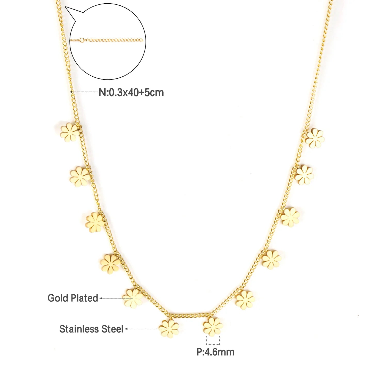 Collier superposé dorées