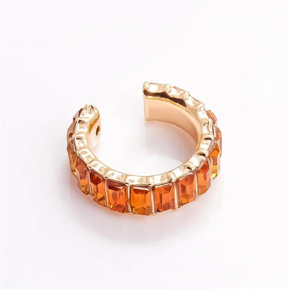Ear Cuff Strass & Zircone – Bijou d’Oreille Sans Perçage | Doré