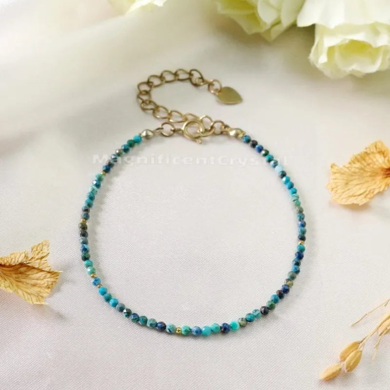 Bracelet Perles Malachite style Bohème
