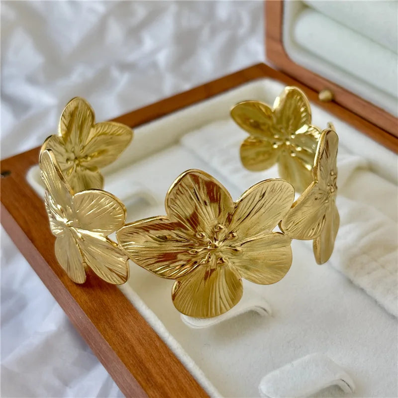 Bracelet Chaine Fleur Ajustable