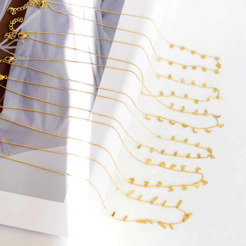 Collier superposé dorées