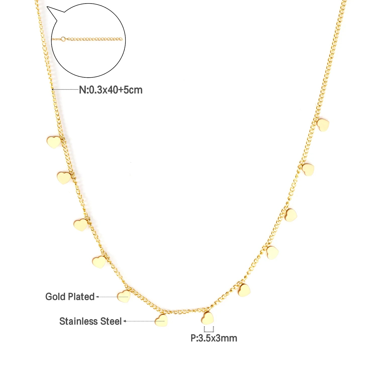 Collier superposé dorées
