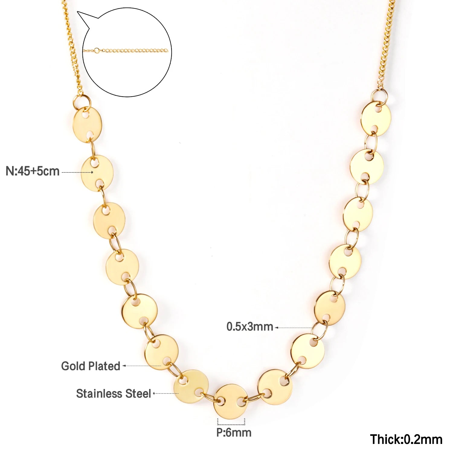 Collier superposé dorées