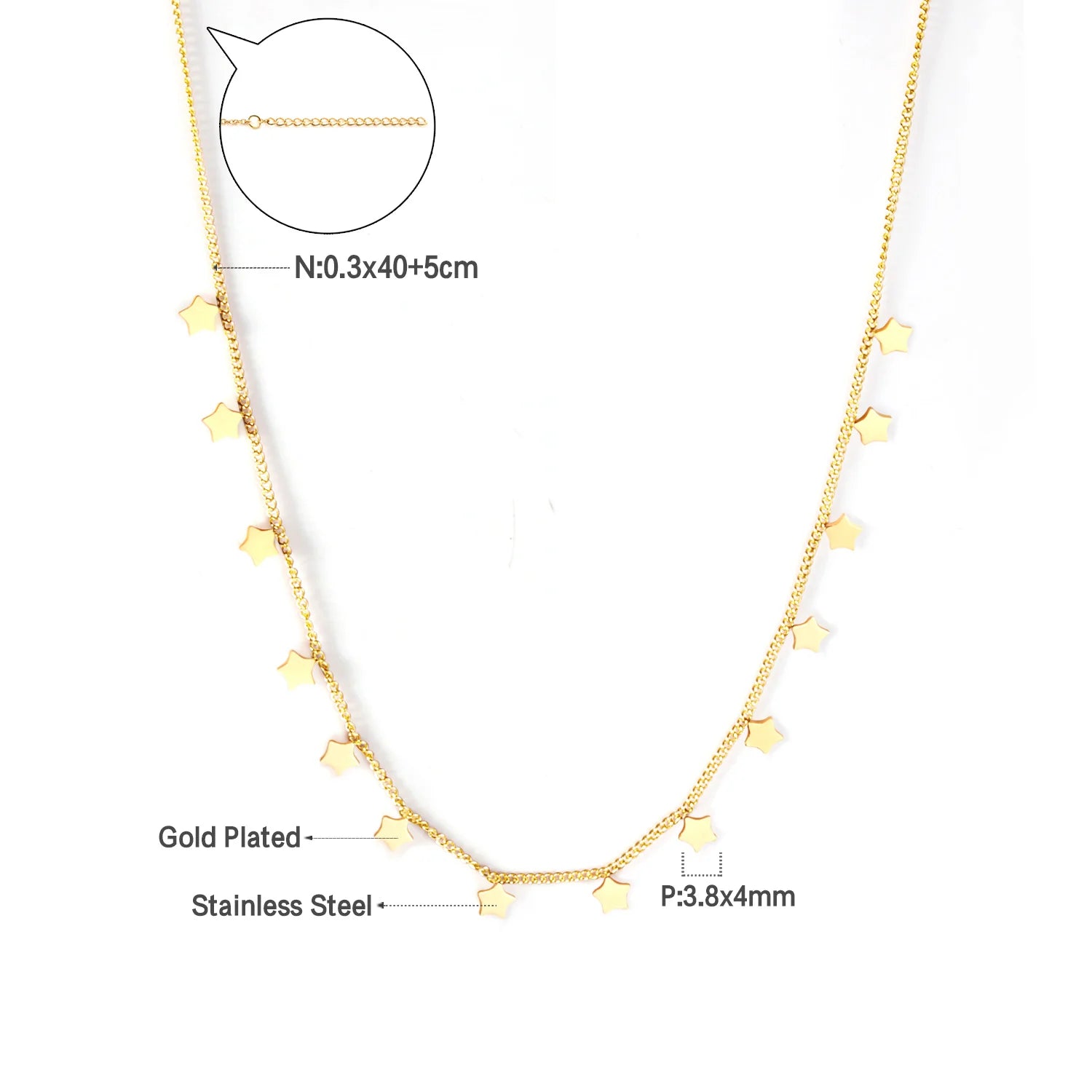 Collier superposé dorées