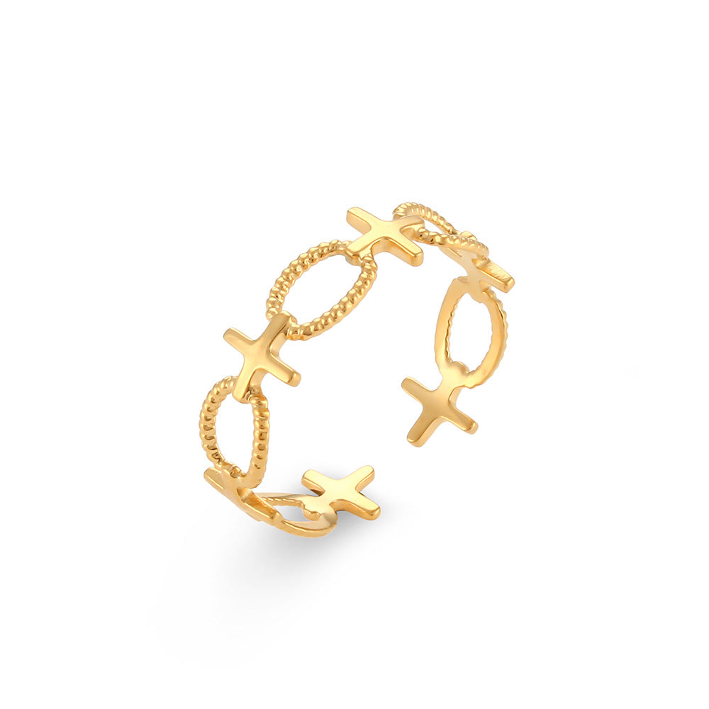 Set de Bagues Empilables Dorées 18K