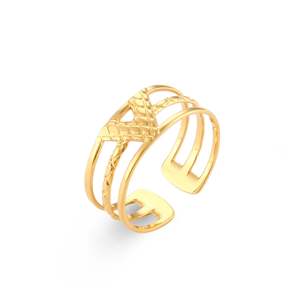Set de Bagues Empilables Dorées 18K