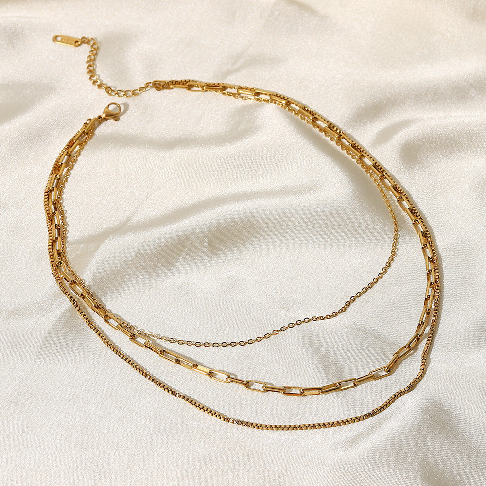Collier Trio  Acier