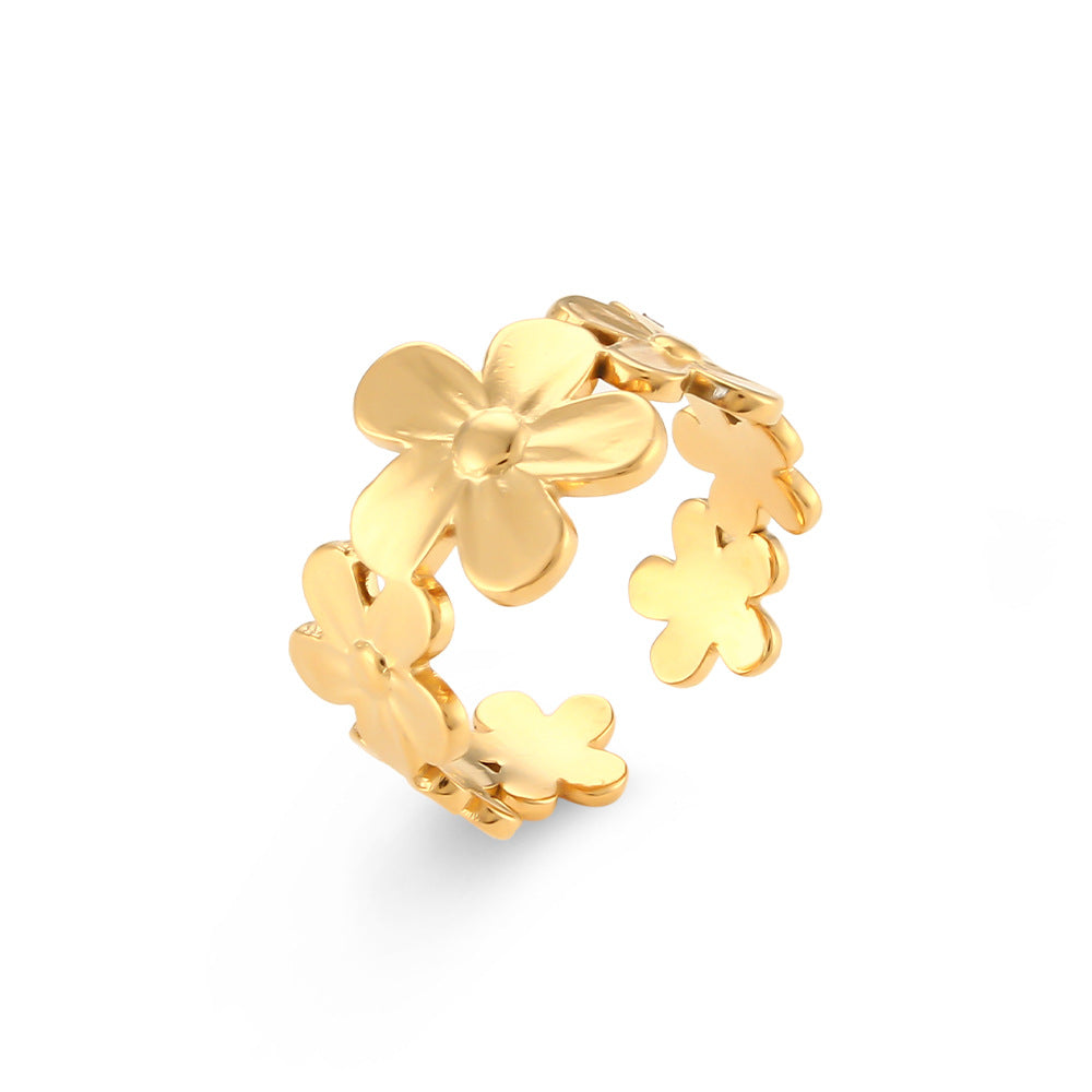 Set de Bagues Empilables Dorées 18K